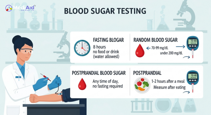 Blood Sugar Test – Fasting, Random, Postprandial | ব্লাড সুগার টেস্ট গাইড